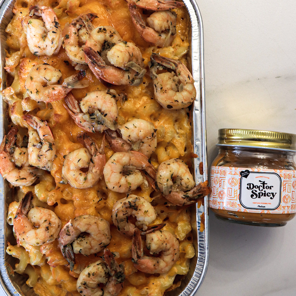 Creamy Spicy Shrimp Pasta with Doctor Spicy Hot Sauce